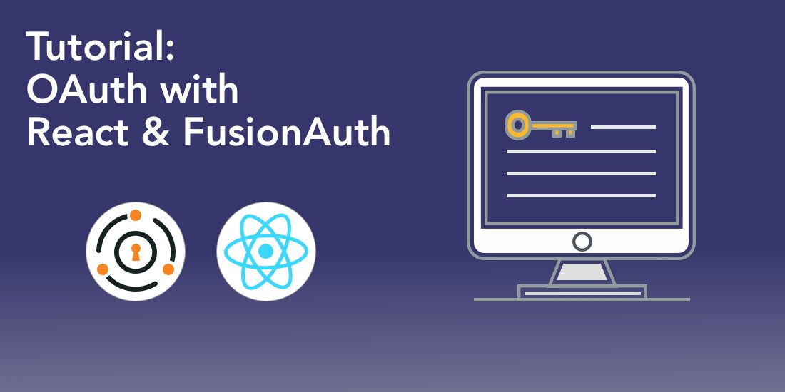 FusionAuth's tweet image. Get a step-by-step walk through for implementing the OAuth Authorization Code Grant in a React app. Learn more: buff.ly/2BB5rCa
#oauth #react #reacttutorial