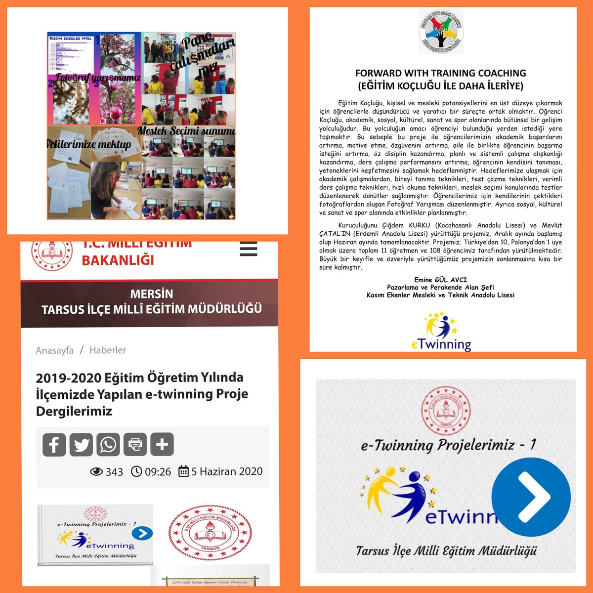 turker_us's tweet photo. Emine GÜL AVCI rehberliğindeki Tarsus Kasım Ekenler MTAL proje öğrencilerimizin, projemiz adına yaptığı çalışmalar ve projemizin tanıtımı Tarsus İlçe Milli Eğitim Müdürlüğü'nün hazırlamış olduğu e-dergi Dergi 1' de yayınlanmıştır. https://t.co/2dFMtjDW9p
