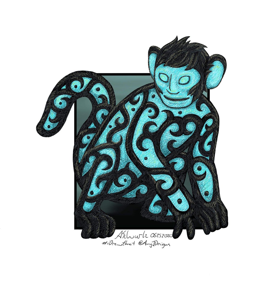 angef11991's tweet photo. #monkey #tribalmonkey #tibal #birthstone #digtal #digitalartist #procreate #ipad #art #artist #artshare #ArtistSupport #digital #color #artistsupport #art #artist #draw #drawing #doodle #doodling https://t.co/Z1lSL0UnsM