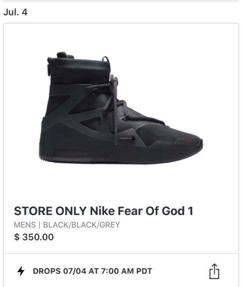 footlocker fear of god triple black