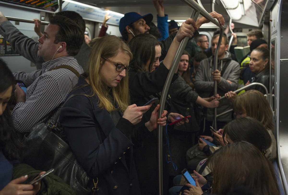 The New York City subway system is the antithesis of social distancing, where five people struggle for dear life, each to claim five inches of space on the ubiquitous straphanger’s pole.