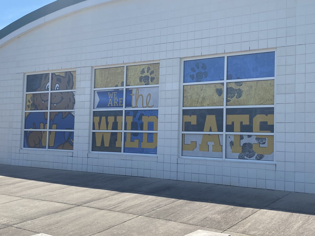 ColemanCasse's tweet photo. LET US HEAR YOU ROAR, WILDCATS!!  What a way to make an entrance!!  Thank you to @Lifetouch and @waterboy_tx for making this project come to fruition! @WilliamsburgES @RCS_NC @parkss12 https://t.co/sX126rRsRX