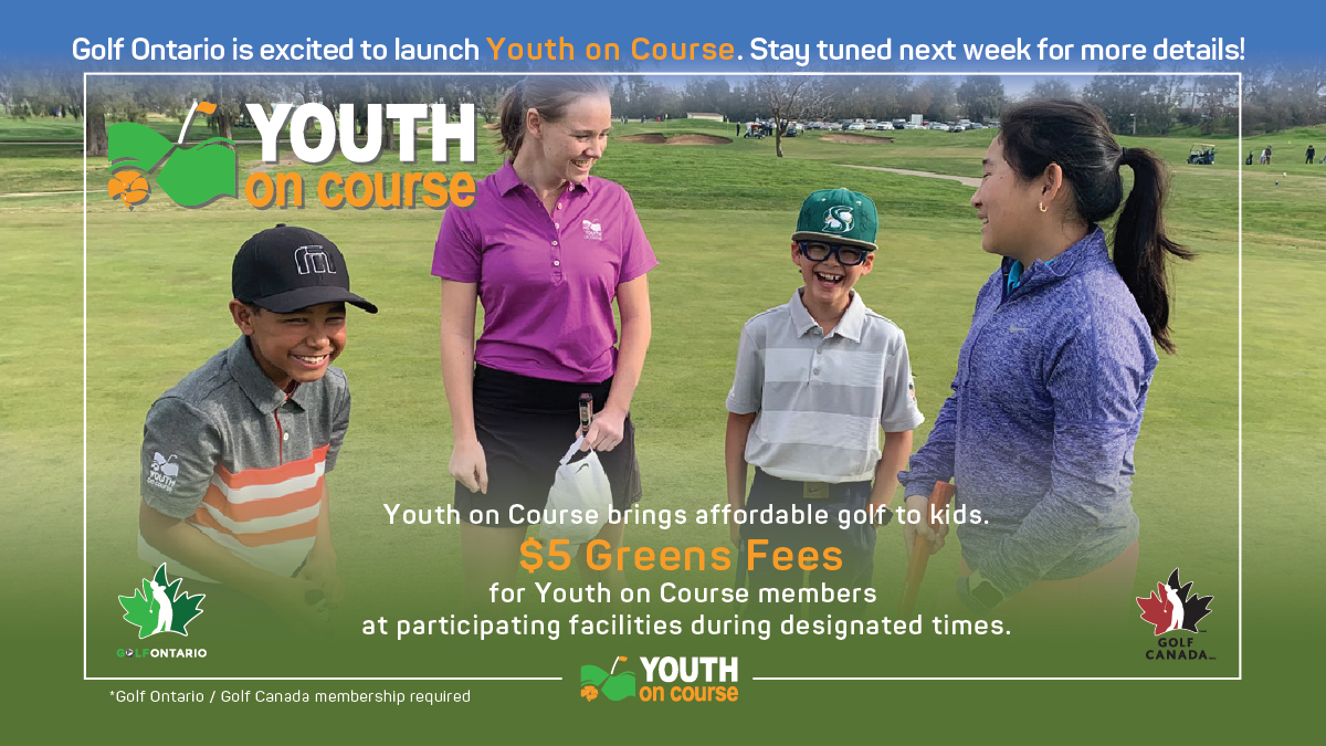 TheGolfOntario's tweet image. Golf Ontario is excited to launch Youth on Course in select regions of Ontario. In partnership with @GolfCanada and the @yocgolf organization, this program offers affordable golf ($5 greens fees) to kids across the province. 

Stay tuned for more details next week.