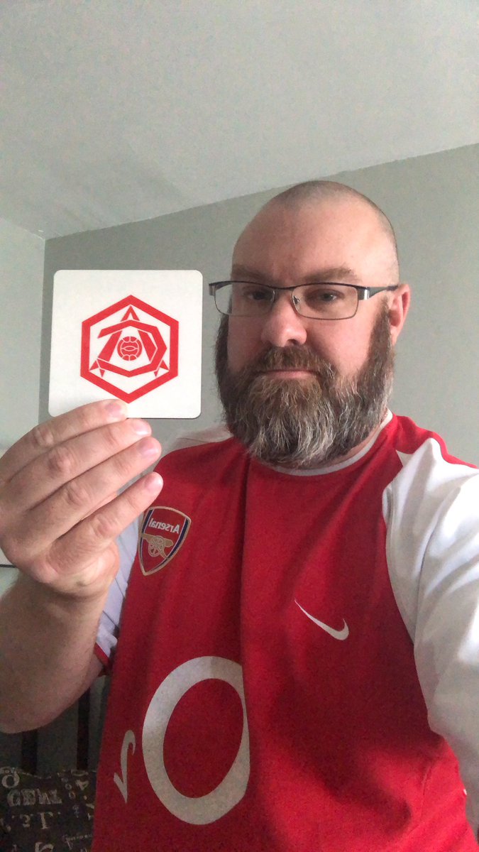 DaBeardedGooner's tweet photo. #AFC | Maybe it was my new Thierry Henry Invincibles kit from @thematchday that I wore during the match. Or maybe it was the coaster on which I sat my drink, also from #TheMatchDay either way a massive DUB https://t.co/lTOqZ18RFT