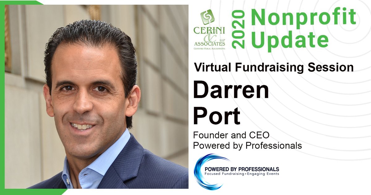 Next Tuesday (6/30), PBP CEO and Founder, <a href="/PortDarren/">Darren Port</a>, will be speaking about Virtual Fundraising at the Nonprofit Update 2020 Conference, hosted by <a href="/CeriniandAssoc/">Cerini & Associates</a>.

You can reserve your spot for free at accelevents.com/e/NFPUpdate2020.

We hope to see you there!