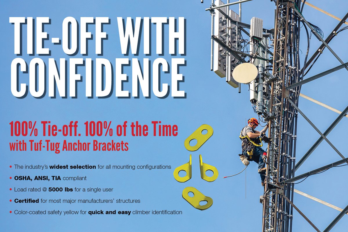 Tuf_Tug's tweet photo. Check out our complete line of Tower tie-off anchor brackets! https://t.co/0q60wmIegf