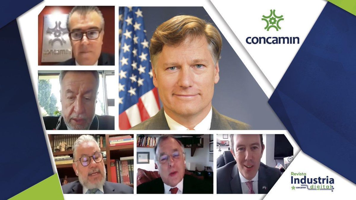 #CONCAMIN agradece a <a href="/USAmbMex/">Embajador Ronald Johnson</a> su participación con nosotros hoy. Representantes de industrias mexicanas y de origen extranjero que operan en México, coincidimos con sus claros y contundentes conceptos sobre un ambiente propicio para inversiones y la oportunidad del #TMEC.