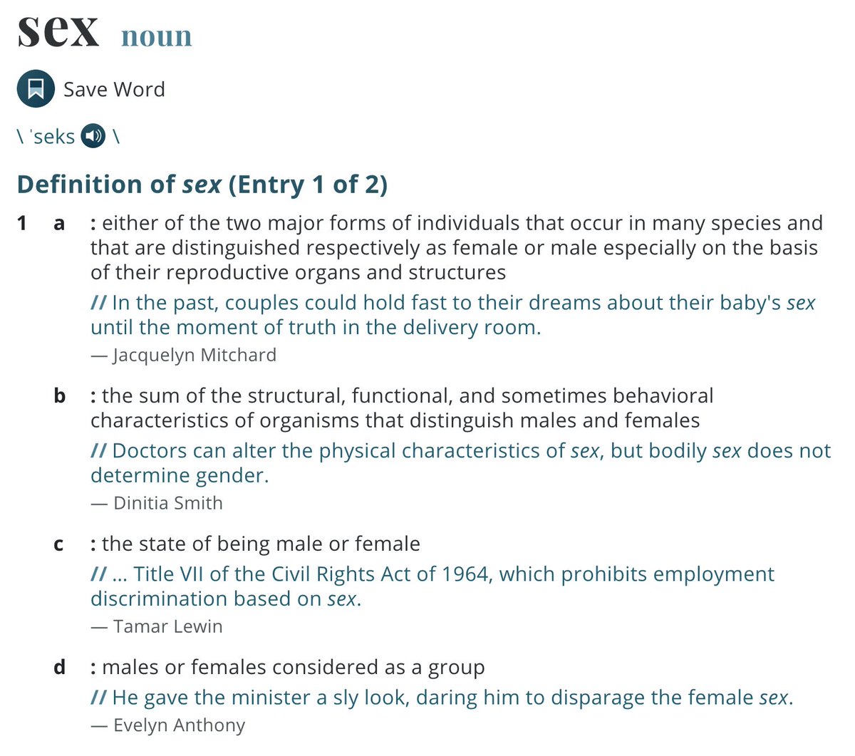 3/20 - I'm not going to break down the "paper" itself (much), because there's *so little* relevant substance there, it's difficult to actually know where to start.At its core is the common transphobe argument that "sex" is a magical word that transcends any/all context.