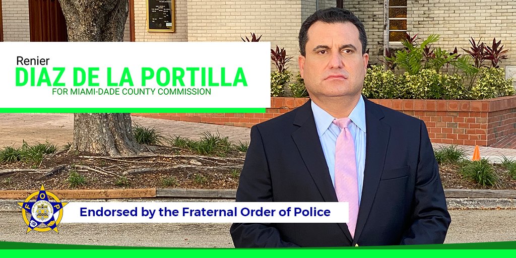 DlpMiami's tweet photo. I am proud to have received the endorsement of the Fraternal Order of Police. Law enforcement is an essential part of keeping District 5 safe! https://t.co/somkhFtyBO