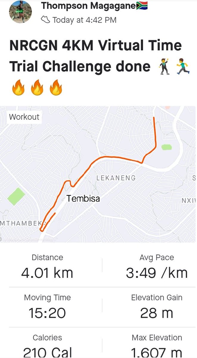 taddythompson2's tweet photo. I am happy to be a @Nedbank_RC member🕺, we get nutrition from our sponsors @BiogenSA @futurelifeza to moisture our body👌. Done with my virtual time trial🏃♂️🔥🔥. Join @strava.app.link to keep your self fit #MoreThanAClub
#beyourbest
#keepyourselffit
#stayhealthy
#JustDoIt https://t.co/DG2uZH31oP
