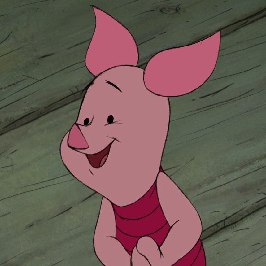 Piglet has Generalized Anxiety Disorder. He is in a perpetual state of worry and fear, he’s always nervous and maybe something happened to him and his self steem was weakened.