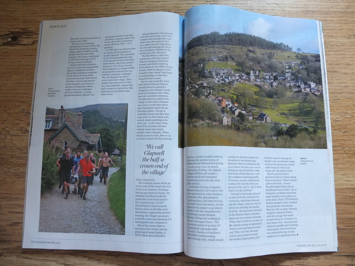 I've written an article for July's edition of @derbyshirelife (out now) on some of my favourite Derbyshire-shot archive films which feature on the amazing @BFI Britain on Film map player.bfi.org.uk/britain-on-fil…