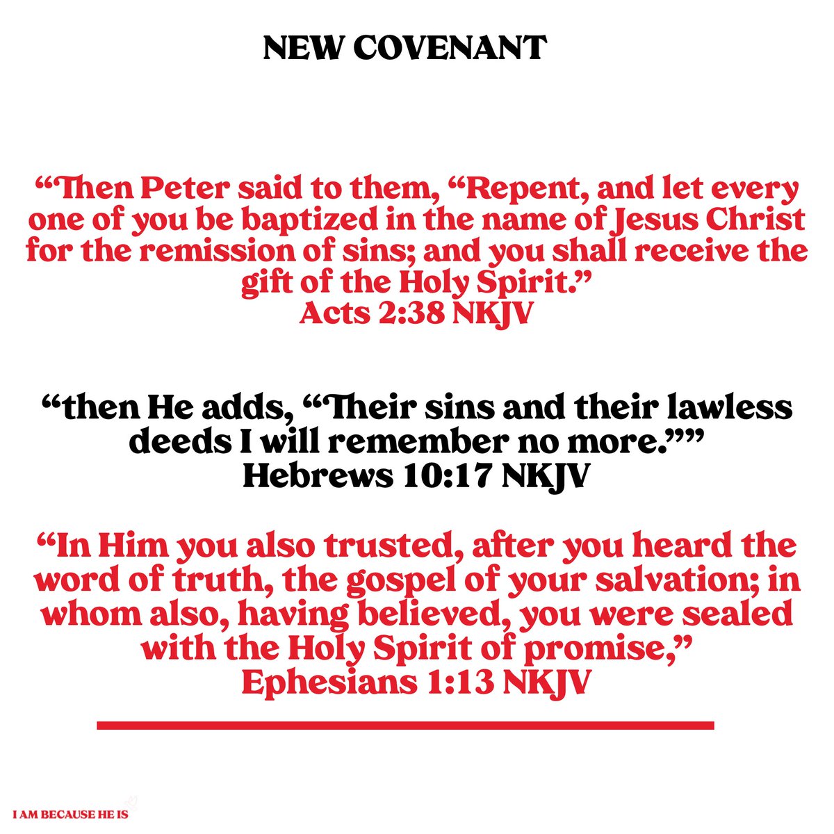 THE PRESENCE OF GODOld Covenant - Believers were separated from God. His Spirit would only dwell ON them.New Covenant - Jesus broke down that wall of separation. We are now in UNION with Him. And because the Holy Spirit was a gift to us, our works can never take it away.