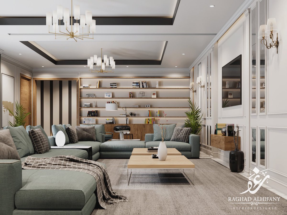 الحمدلله كثيراً وهذي نتيجة دمج اكثر من خامة مع البانوهات مبسوطه جداً بالفخامة وبنفس الوقت بساطة ، من طلبات العميل كان يبغا يحس نفسه في لوبي فندق وحققننا امنيته ..✔️🛋#تصميم_داخلي