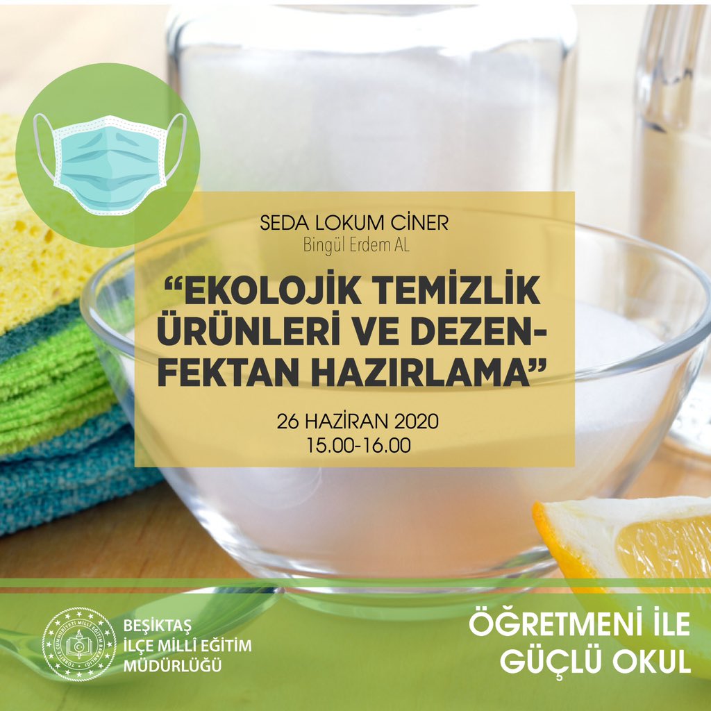 Müdürlüğümüzün Mesleki Eğitim Takvimi kapsamında "Öğretmeniyle Güçlü Okul" çevrimiçi eğitim programları başlıyor.

🗓️ 26.06.2020 Cuma
⏰ 15:00-16:00
👤Sn. Seda Lokum Ciner,
Bingül Erdem Anadolu Lisesi

▶️besiktas.meb.gov.tr/meb_iys_dosyal…

<a href="/tcmeb/">Millî Eğitim Bakanlığı</a>