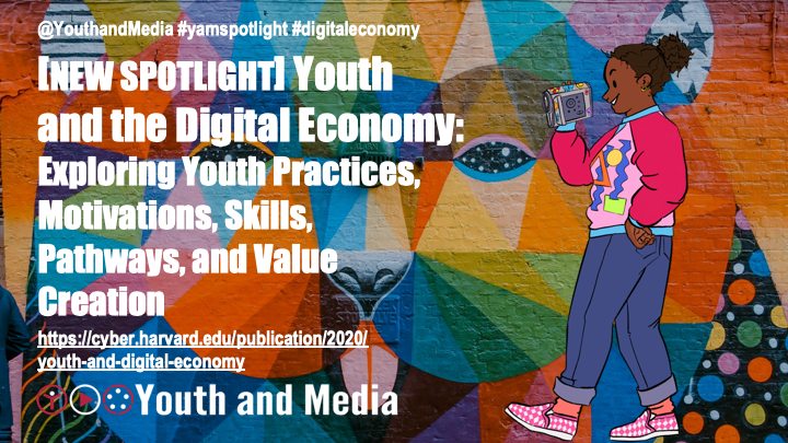 YouthandMedia's tweet photo. As youth grow up interacting online where the boundaries between leisure, play, and work blur, what are the challenges and opportunities they face? Learn more in our new report, in collaboration with @BI_NCIS, on youth and the #digitaleconomy! https://t.co/1wWc6rtWlg https://t.co/prwnZJ4d6o