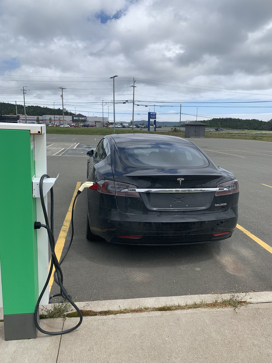 synardsam's tweet image. Great to see an Electric Tesla Sedan charging at the Marystown Recreation Centre/Marystown YMCA.  Hopefully we will see many more Electric Vehicles on the Burin Peninsula and in NL in the near future.