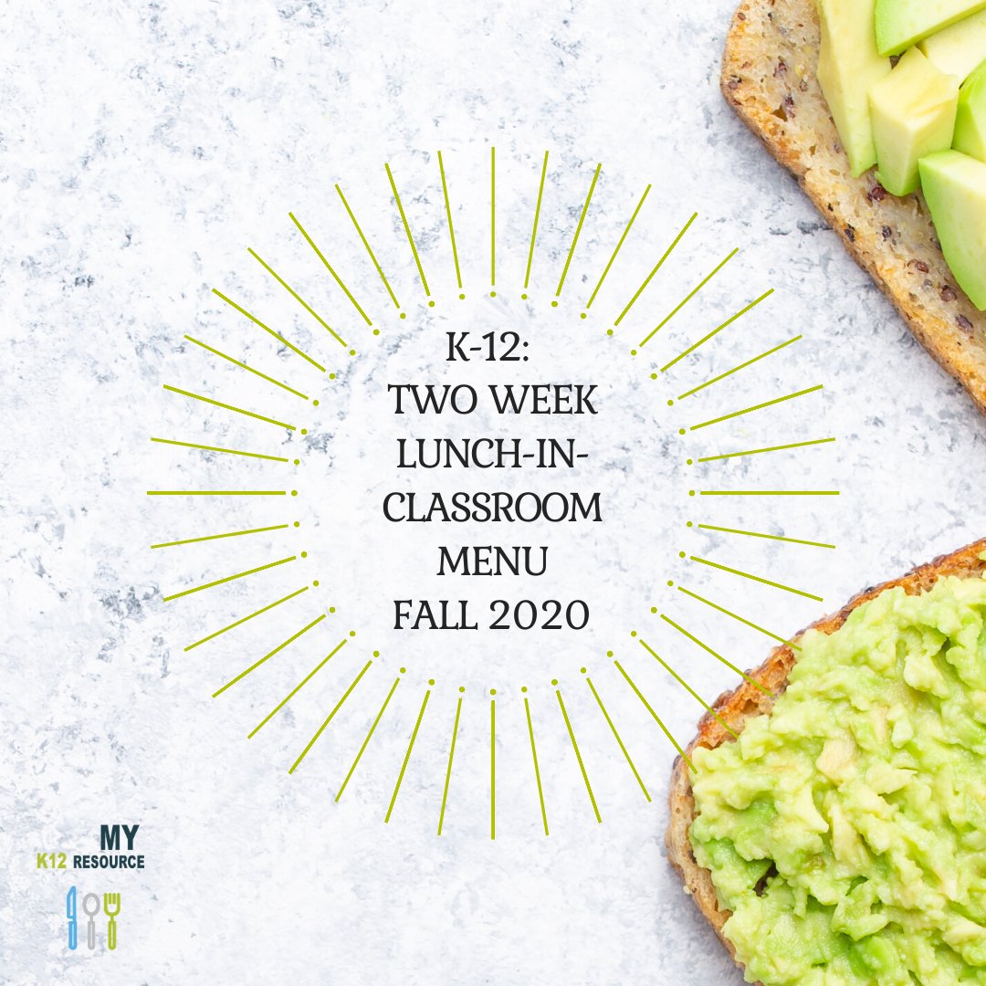 For School Year 20-21, districts across the country may find themselves having to serve lunch in the classroom. We designed a 2-week cycle #menu full of hot items that work well for lunch in the #classroom - click to download! myk12resource.us15.list-manage.com/subscribe?u=da… #LunchInClassroom #nslp