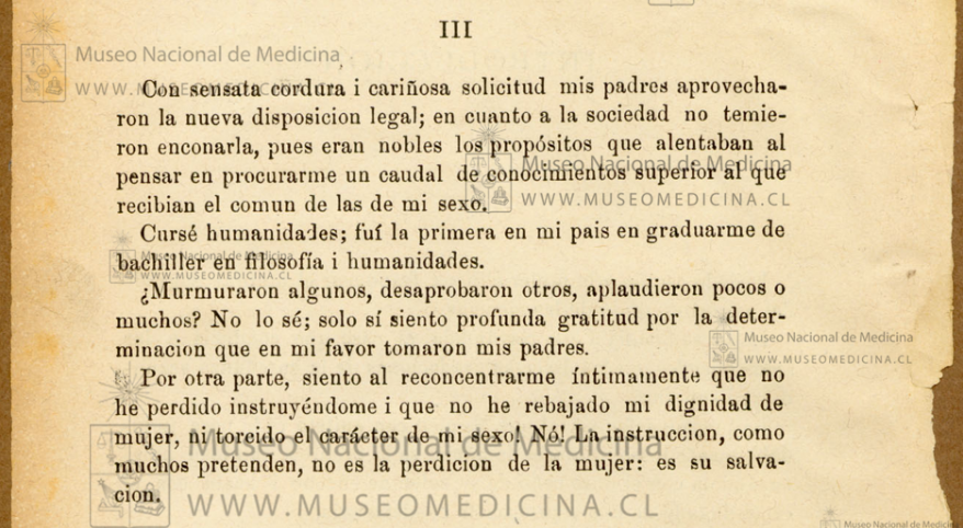 Un día como hoy, volvemos a recordar a Eloísa Diaz quién nació en 1866. A pesar de las dificultades,  ella logró convertirse en la primera mujer médico. A su corta edad, se interesó por el desarrollo y salud de las mujeres y rompió con los cercos de la época.