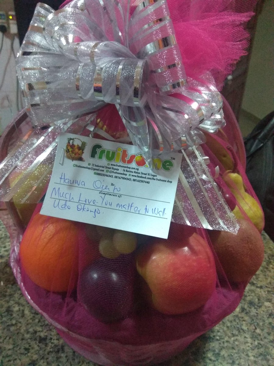 And so I was rediagnosed, placed back on antidepressants and began to climb out of this dark hole again. That's when I received these flowers and this fruit baskets (I prefer these to cake btw) from  @UdoOkonjo. See that note? It meant everything.