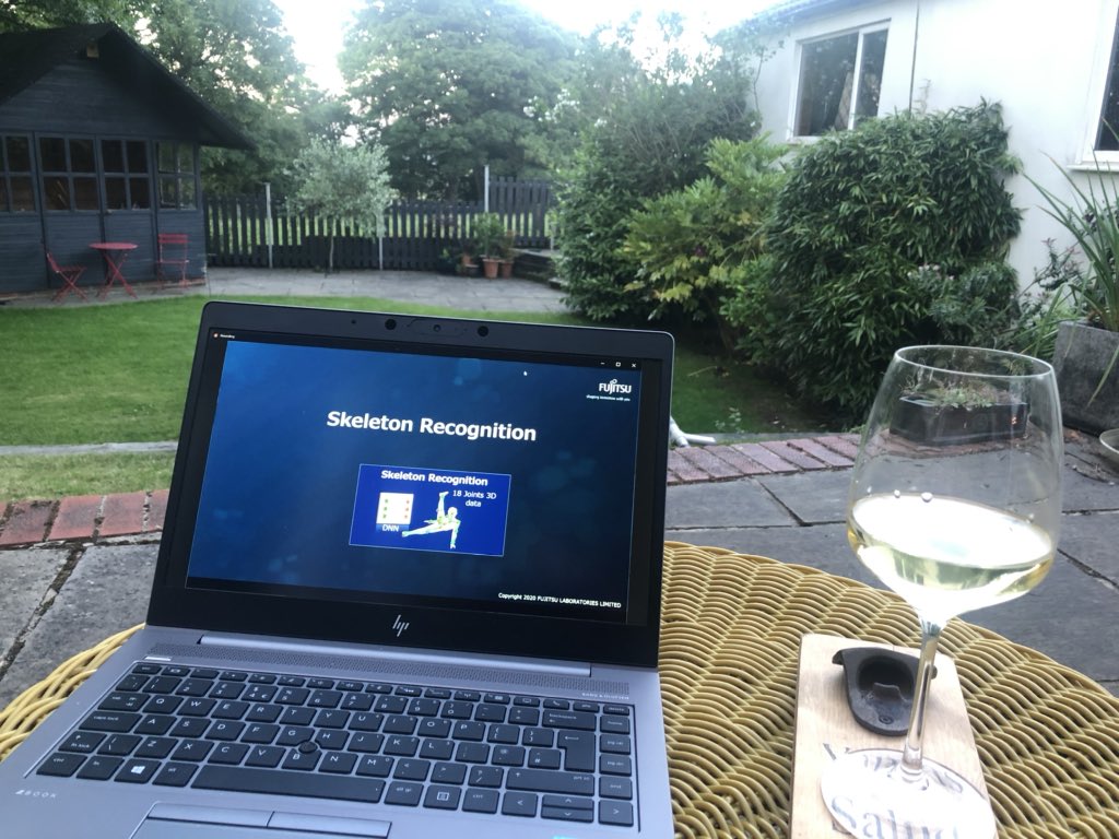 Enjoying another great keynote from #ISEA2020 from the relaxing confines of my garden. ‘Robot judging of gymnastics’ from the amazing Dr Takasi Honda.