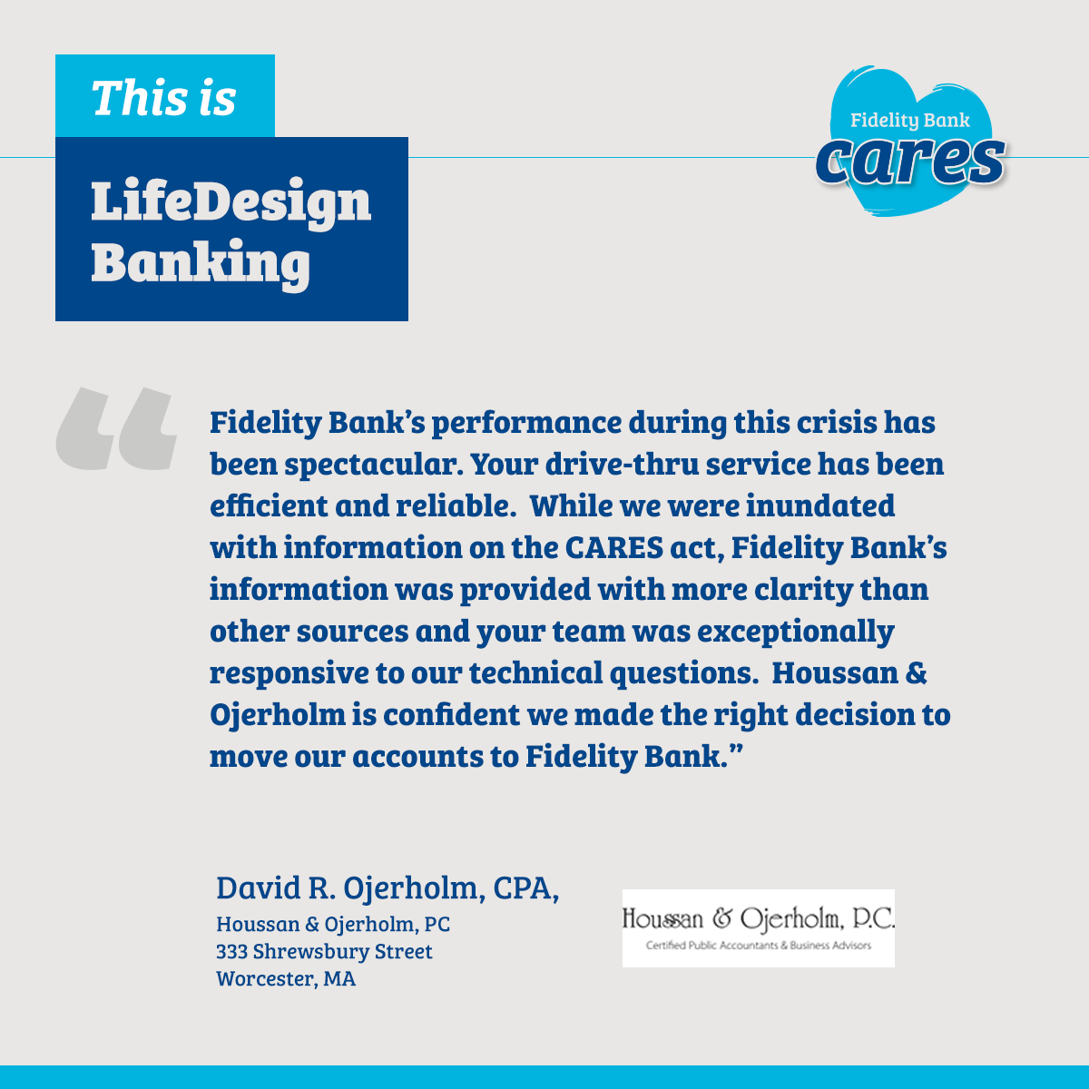 FidelityBankMA's tweet photo. Caring for our Clients, Communities, and Colleagues. Fidelity Bank is focused on supporting our clients and helping our communities recover. This is banking with Clarity and Confidence. 💙 #ThisisLifeDesign #FidelityBankCares https://t.co/GAOLbMPHCN https://t.co/I9QTf15Xdn