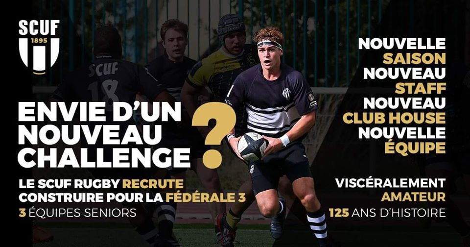 🔳🔲Tu as 18ans ou plus et tu veux en savoir davantage sur le projet du S.C.U.F ?
RDV Jeudi 2/7 19h30 Stade Rousié - Paris 17 ⚪⚫