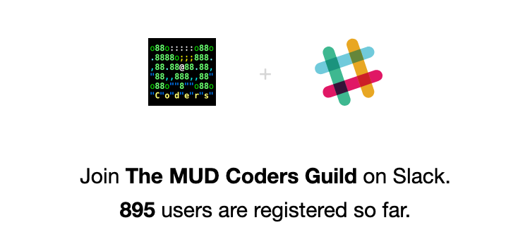mudcoders's tweet image. I can&apos;t believe how close we are to 900 registered users in The MUD Coders Guild Slack channel. Who&apos;d have thought that there were still this many developers who are interested in coding MUDs?

Want to see what all the fuss is about? Join us at slack.mudcoders.com