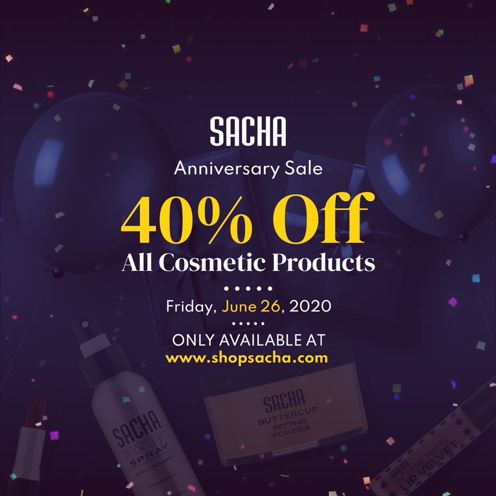 Sacha Cosmetics tweet media