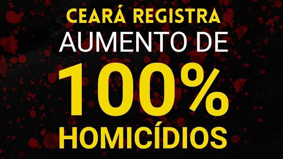 Card contém frase "Ceará registra aumento de 100% de