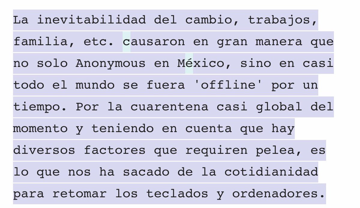 8. ¿qué pasa con Anonymous México? ¿Se perdió la rama?¿Por qué habían desaparecido un tiempo?