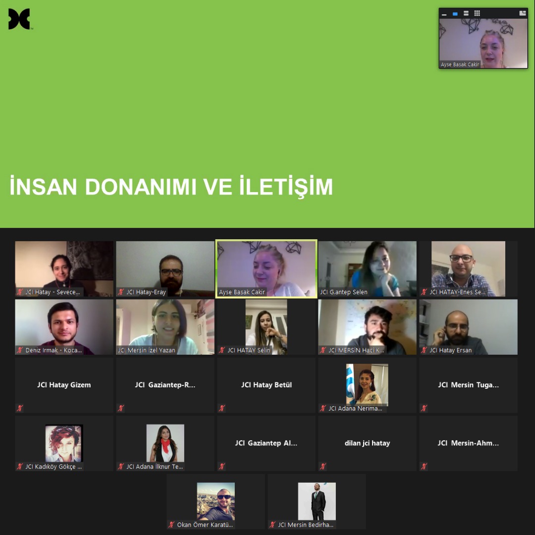 ‘İnsan Donanımı ve İletişim’ konulu eğitimi JCI Türkiye 2020 Büyüme ve Gelişmeden Sorumlu Başkan Yardımcısı Ayşe Başak Çakır’ın keyifli sunumuyla geride bıraktık. Bu güzel ve verimli sunumu için kendisine, katılımları için tüm üye ve aday üyelere teşekkür ederiz. #jcihatay