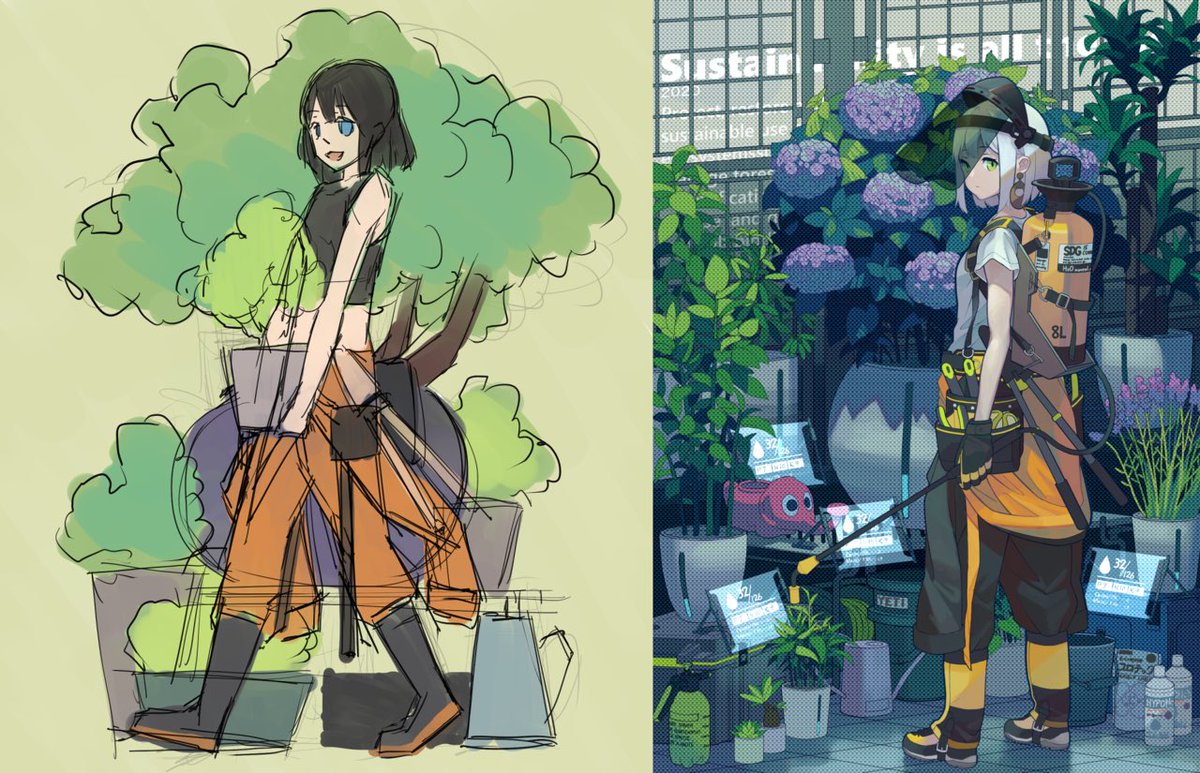 背景メインのドット絵師が人物描写の勉強記録をnoteで公開 学びのプロセスが丁寧だと話題に Togetter