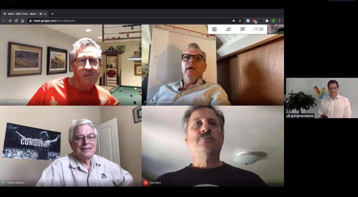 Thanks to <a href="/arievanbennekum/">Arie van Bennekum</a> <a href="/JonKernPA/">Jon Kern</a> <a href="/jwgrenning/">James W Grenning</a> and <a href="/unclebobmartin/">Uncle Bob Martin</a> for the great talks. #sparkdevops