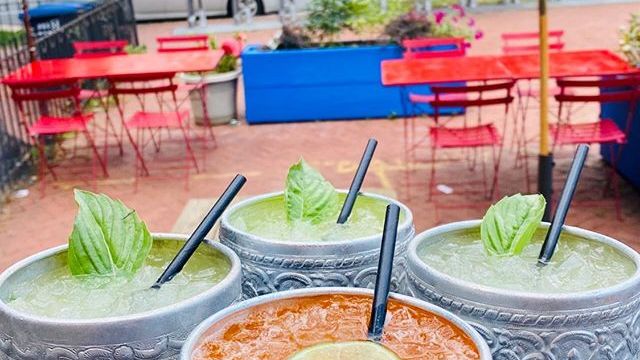 ATLPLUMBINGDC's tweet photo. Cocktails on the patio - Yes please! Visit our friends at @BKKcookshop https://t.co/cwzrOj8jEG