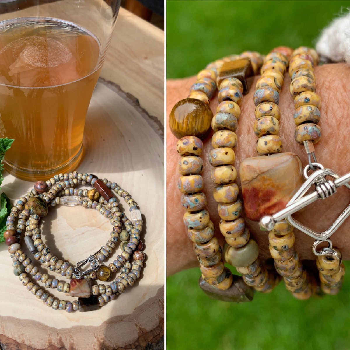 BeerWineChoc's tweet photo. Summer ale inspired this Boho tawny wrap bracelet. Cheers!
Etsy. Com/shop/beerwinechocolate https://t.co/tNF5onJNEX