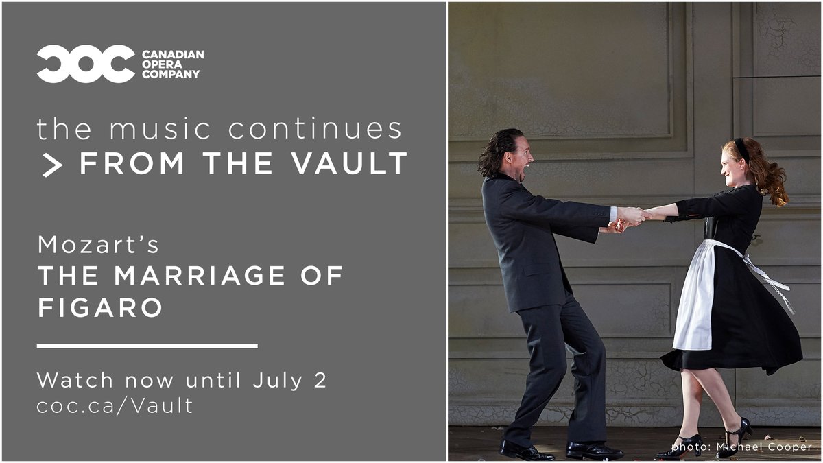 CanadianOpera's tweet photo. This week on From the Vault, we're presenting our 2016 production of Mozart's THE MARRIAGE OF FIGARO. 

Since we will no longer be mounting a revival of this production in the fall, we wanted to share this archival recording with you.

Watch until July 2: https://t.co/oMuZswgEVm https://t.co/lXcReTStYk