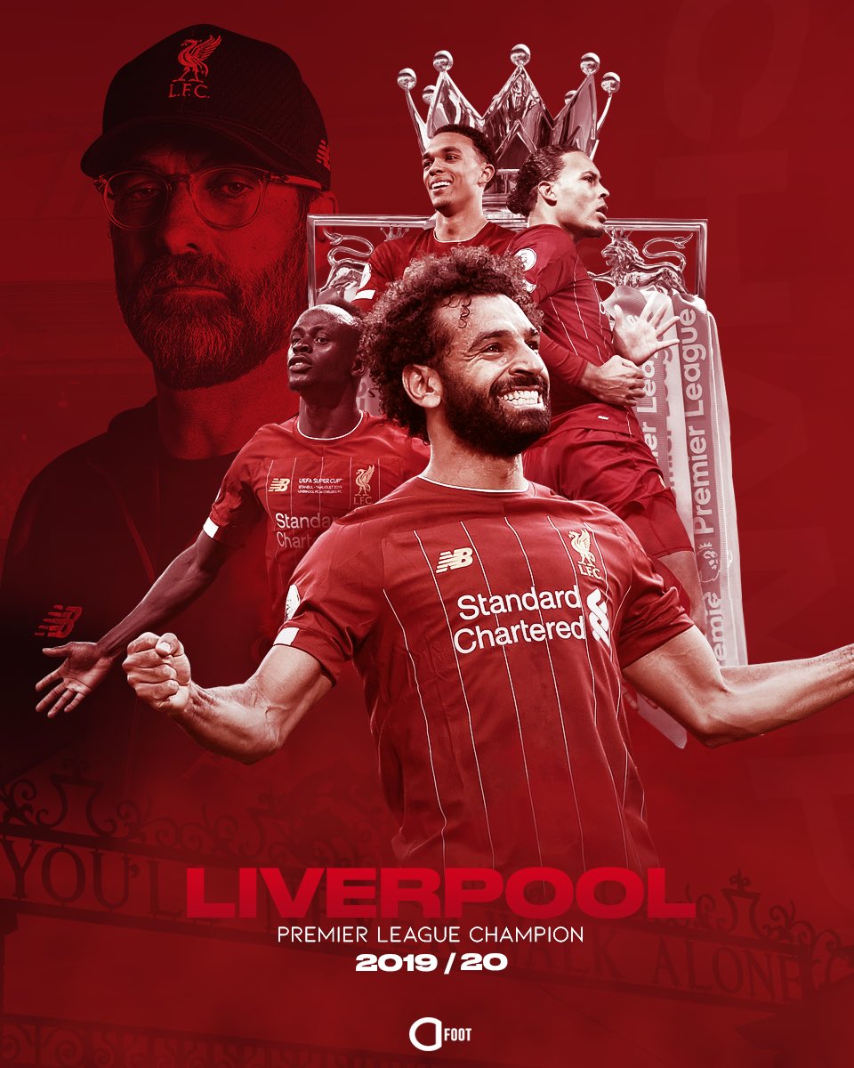 🔴 OFFICIEL ! Liverpool est sacré champion d’Angleterre 2019/2020 ! 🏆🏴󠁧󠁢󠁥󠁮󠁧󠁿

Le dernier titre de champion remontait à 1990 !