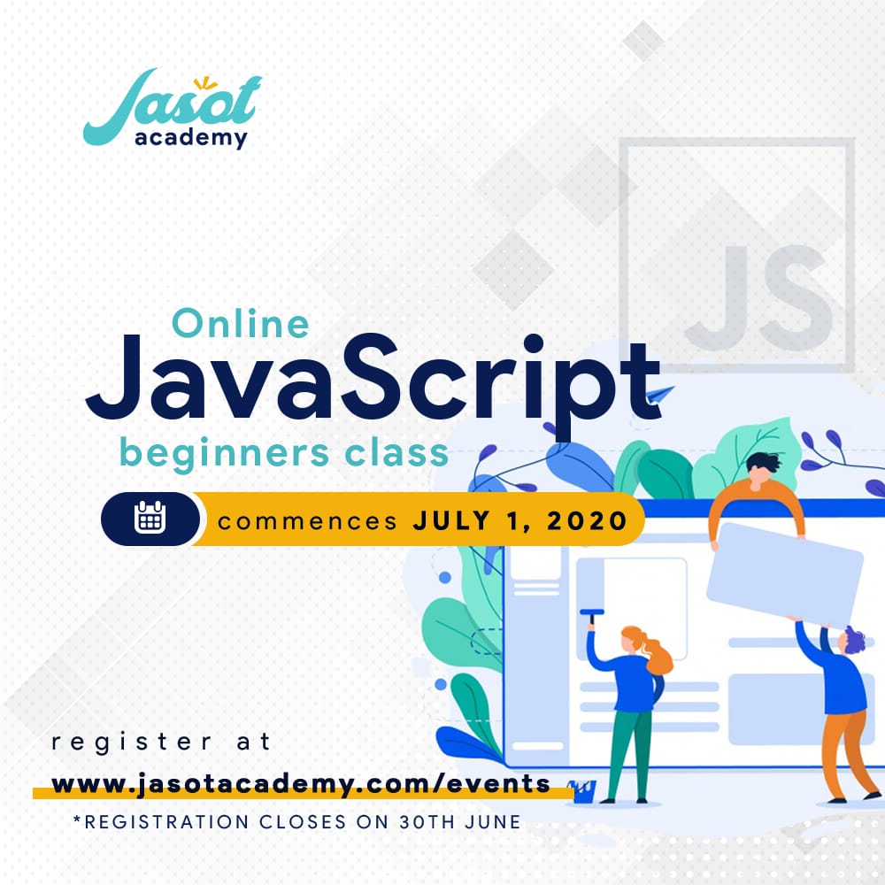 sanmiyinka's tweet image. Step up your game in front-end web design by dynamically interacting with your webpages using JavaScript.
Go ahead and register www/jasotacademy.com/events
#web #frontendweb #HTML5 #CSS3 #javaScript