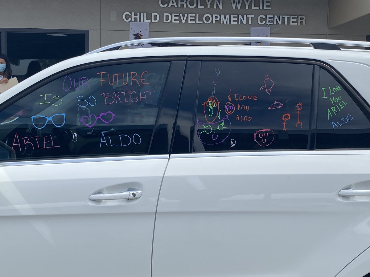 NUSDnews's tweet image. Just a few of the pictures from our Preschool drive through graduation ceremony! #readyforkinder