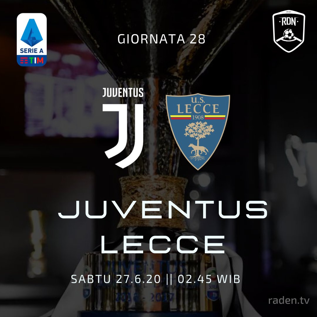 🏆 Serie A
🆚 Juventus vs Lecce
📆 Sabtu 27 Juni 2020
⏲️ 02.45 WIB
🆓 Gratis
📱 bit.ly/2VjV24R
#JuveLecce #ForzaJuve