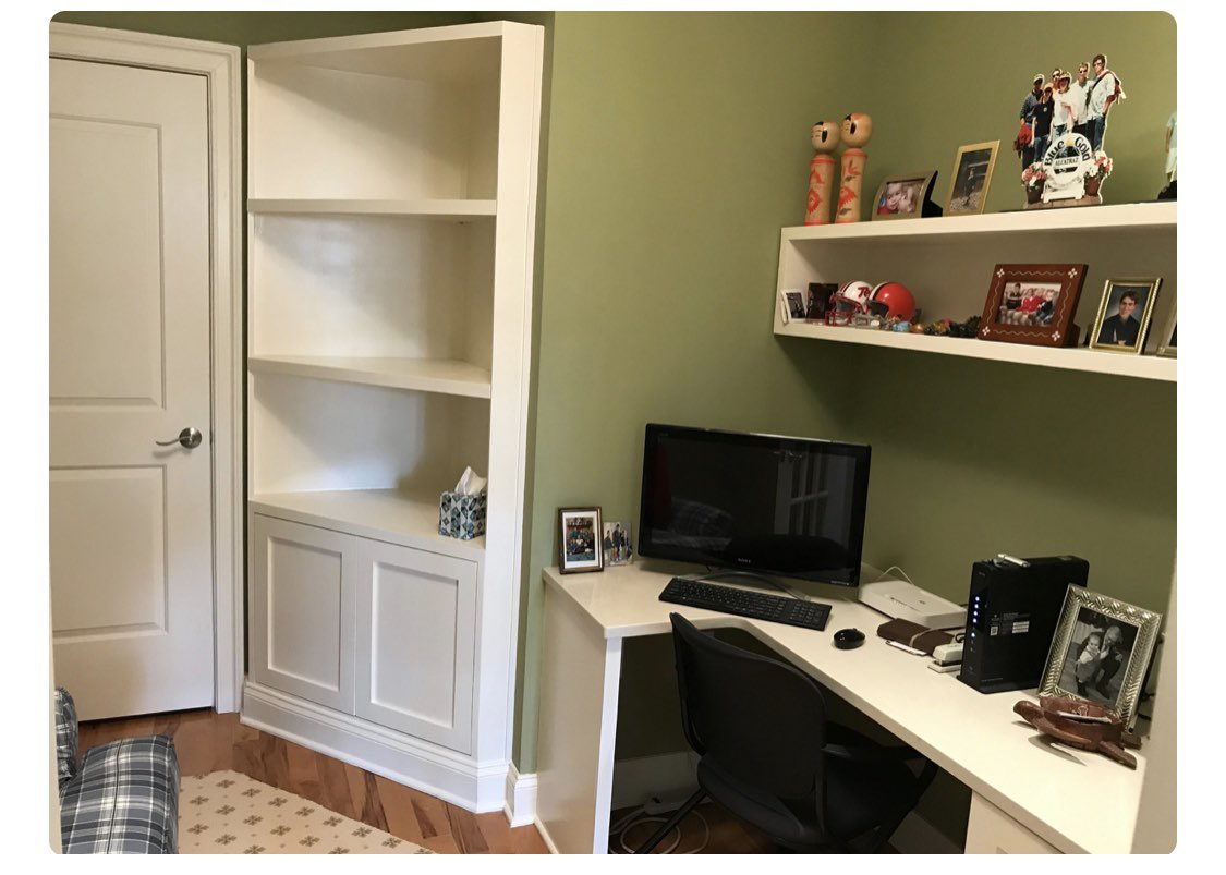 marycarpentry's tweet photo. Office table with Granite, floating shelf and corner Cabinet ⁣
.⁣
.⁣
.⁣
.⁣
.⁣
#bookstore #bookblog #booklove #bookworm #cornercabinet #bookaddict #booklovers #booklover #bookobsessed #bookblogger #book #bookreview #bookish #booksofinstagram #coutertop https://t.co/E6znG31lhR