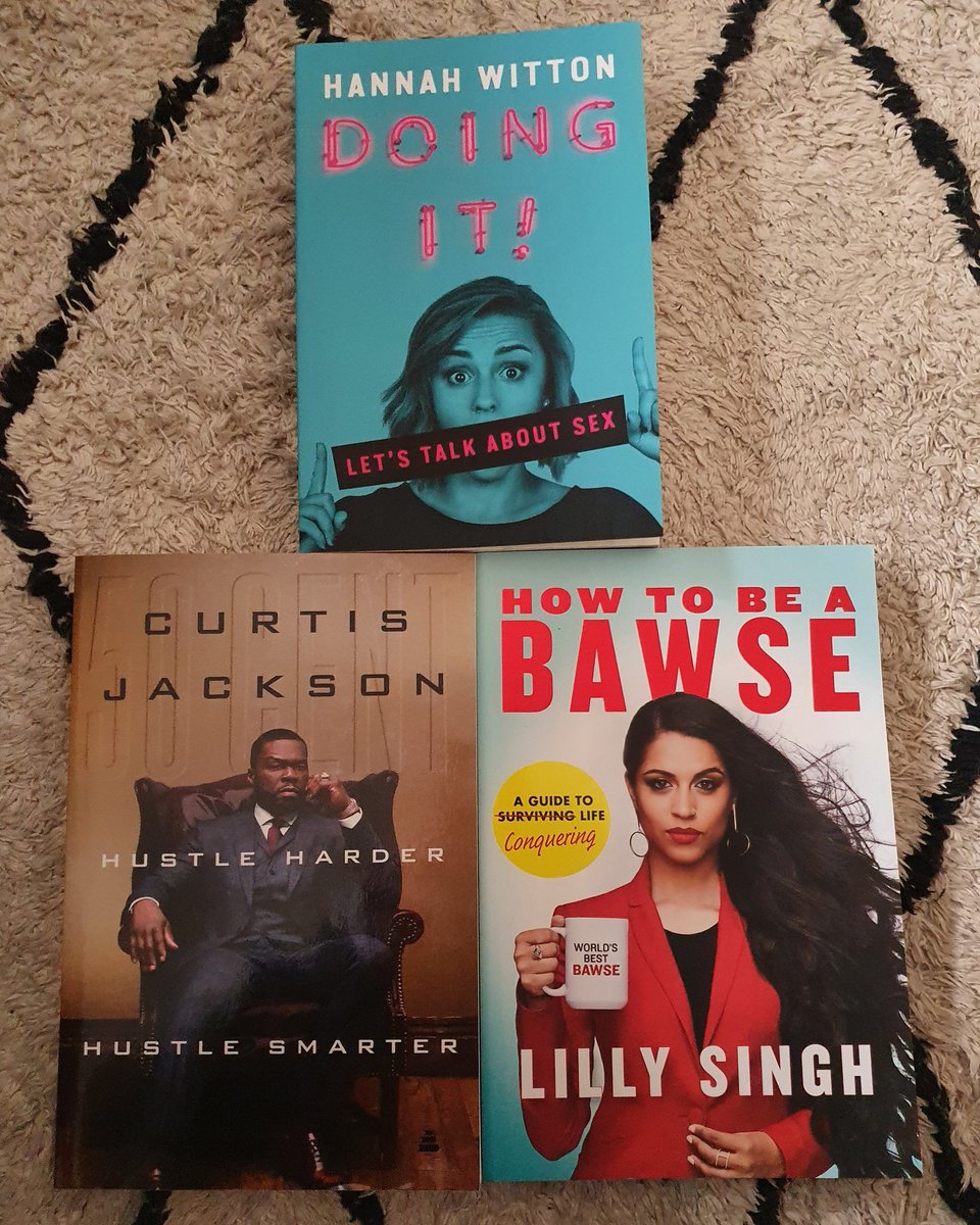 McMahon1997's tweet photo. New books π @50cent @hannahwitton @Lilly #curtisjackson #hustleharderhustlesmarter #hannahwitton #doingit #lillysingh #howtobeabawse https://t.co/m9ZwU07WoE