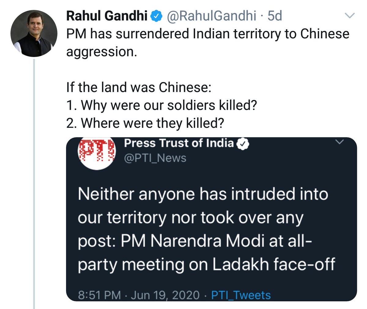 _empuraan_'s tweet image. എല്ലാ ദിവസവും രാവിലെ എഴുന്നേറ്റ് PMന് എതിരെയും സൈന്യത്തിന് എതിരെയും ട്വീറ്റ് ചെയ്യുക എന്നതാണ് രാഹുലിന്റെ തൊഴിൽ.ഇതേ രാഹുലും കുടുംബവും ഡോക്‌ലാം സംഘർഷത്തിന്റെ സമയത്ത് തലയിൽ മുണ്ടിട്ട് ഒളിച്ച് പോയി ചൈനീസ് പ്രതിനിധികളെ കണ്ടത് നമ്മളാരും മറന്നിട്ടില്ല.
#CongChinaCash
#CongChinaFile
~1