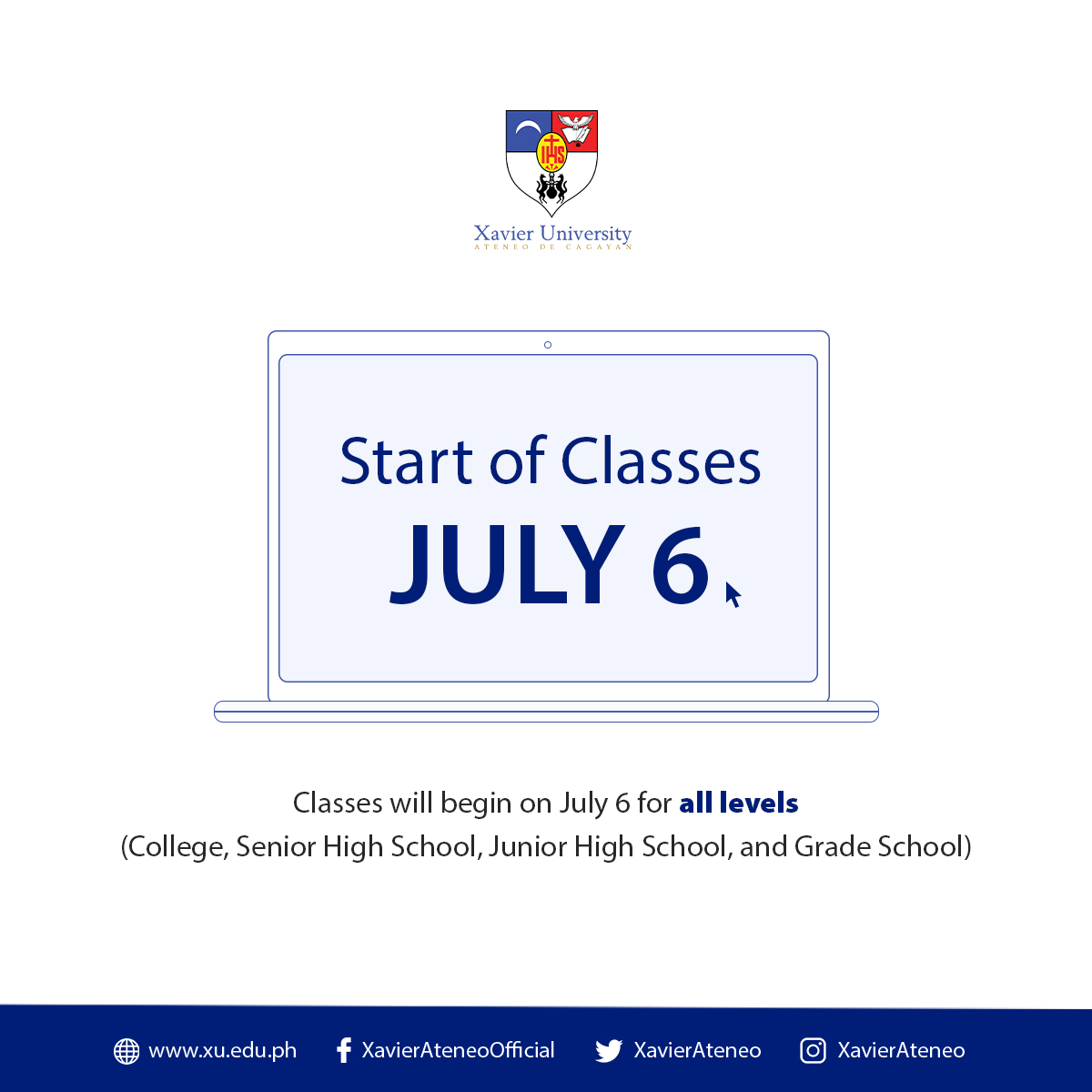XavierAteneo's tweet photo. Hi there, Xavier Ateneans! Are you excited for the start of classes on July 6?

To begin this school year, Xavier Ateneo will implement the first component of Flexible Learning which is Home-Based Learning. 

Enrolment is still ongoing!
https://t.co/YH3v9TIoCO https://t.co/9qks828rGK