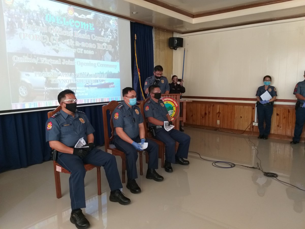 procor_r's tweet photo. First ever Opening Program of POBC Cl 2020-01 &amp; 02, done virtually at the PROCOR Conference Hall on June 26, 2020. The Program was presided by PBGEN R'WIN S PAGKALINAWAN, RD represented by PCOL LAURENCE COOP, DRDA.
@PNPChiefGamboa 
@rwinp88 
@LonoganGlenn https://t.co/tMjLqOBbrH
