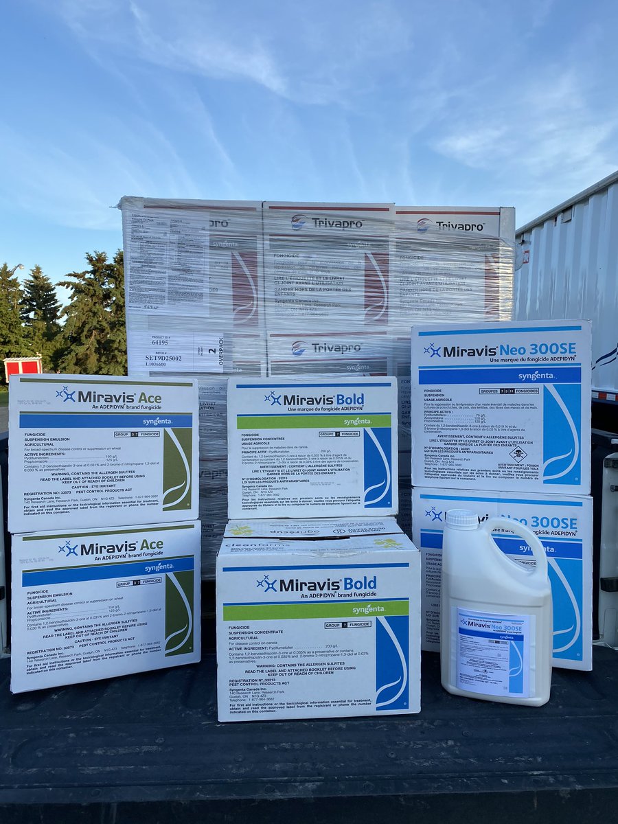 Fungicide season is right around the corner. Locked and loaded with some <a href="/syngentacanada/">Syngenta Canada</a> products and trying out the new #Miravis products as well. #SimplyPowerful