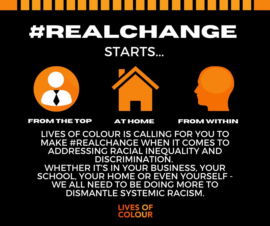 livesofcolour's tweet photo. Real Change Campaign [Thread]:
After many have reached out to us asking what actions they can take to address racism, @livesofcolour has created the #realchange campaign. Commit to our pledges to help us eradicate racism.  #realchange #BlackLivesMatterUK https://t.co/qEEu3RqBTd