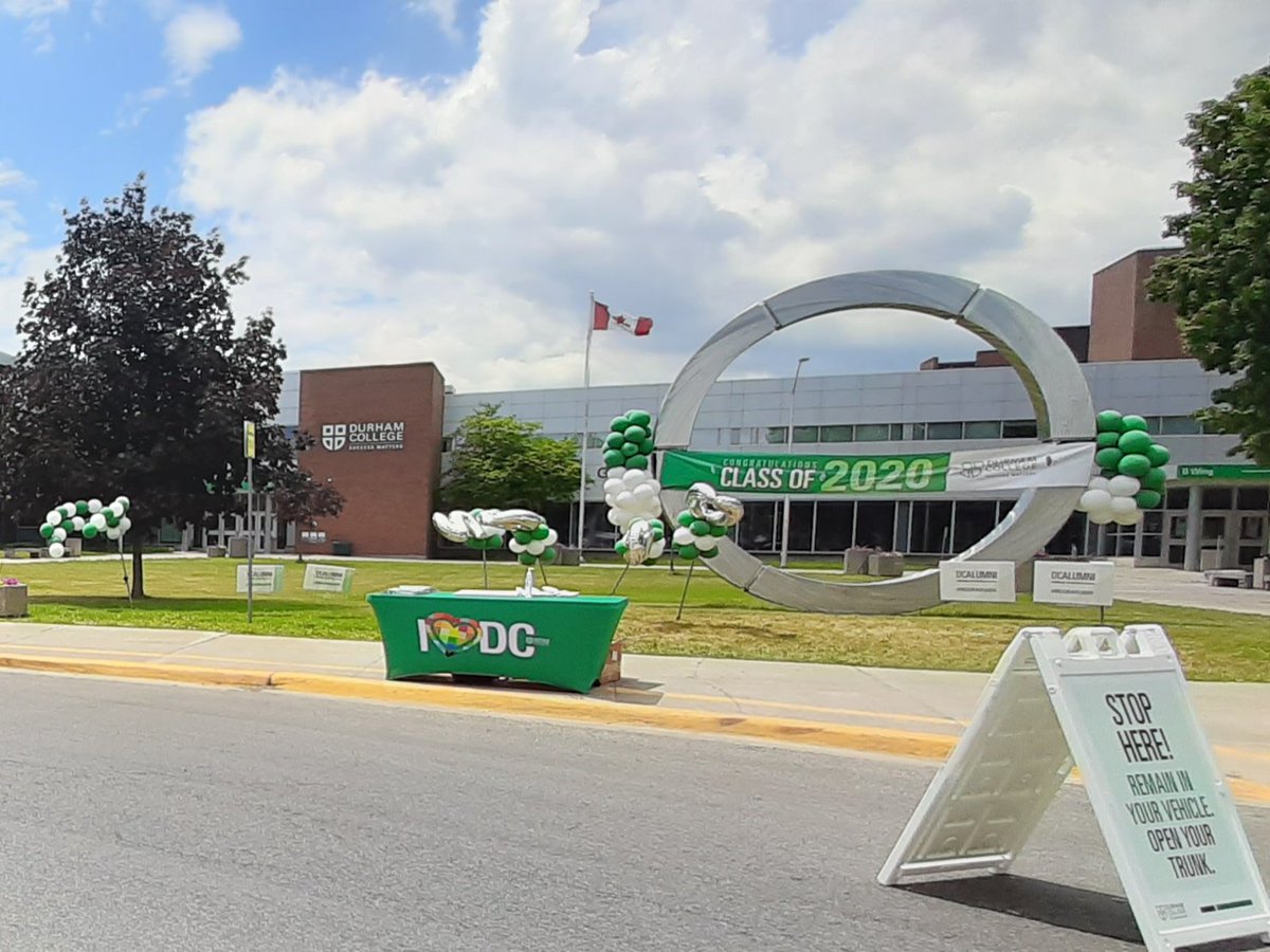 CarolKoomans's tweet photo. @durhamcollege #DCgrad2020 So proud of our grad @KoomansMatthew Did the #DriveThruGrad today. Thanks to @Alumni_DC for arranging this! Love the lawn sign & "your future is bright" neon shades! https://t.co/xht1MnT4hN