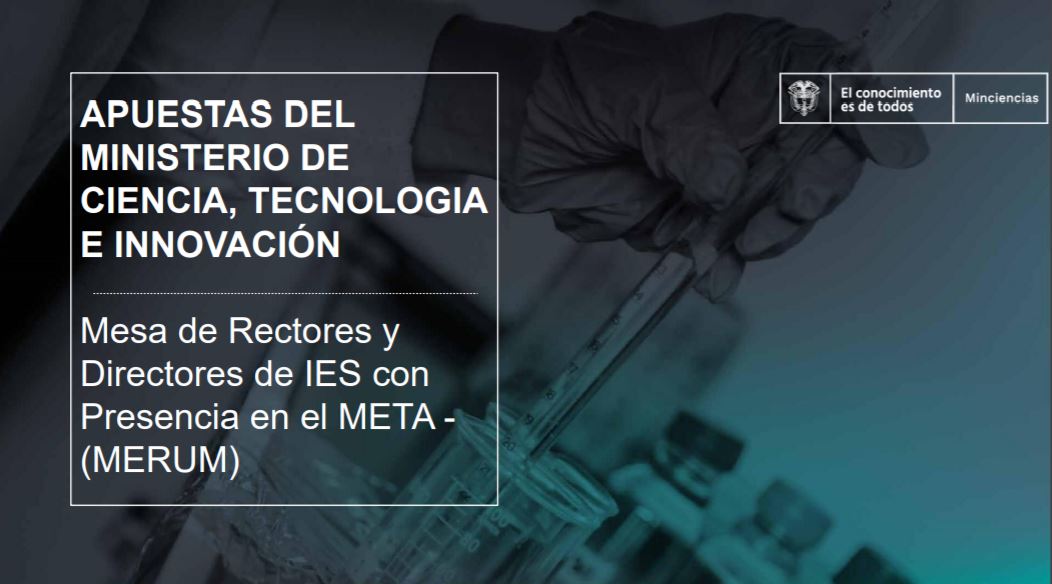 La Ministra <a href="/Magitoto/">Mabel G TorresTorres</a> y el Viceministro de Conocimiento, <a href="/DiegoHdezLosada/">DIEGO HERNANDEZ L</a> participaron en el diálogo de <a href="/AlianzaMERUM/">MERUM</a> para dar a conocer las acciones y el apoyo del ministerio a las Instituciones de Educación Superior (IES) que fomentan la innovación en los llanos orientales.